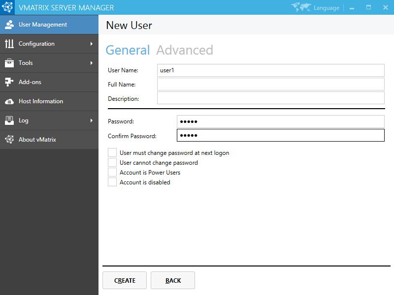 Create user accounts