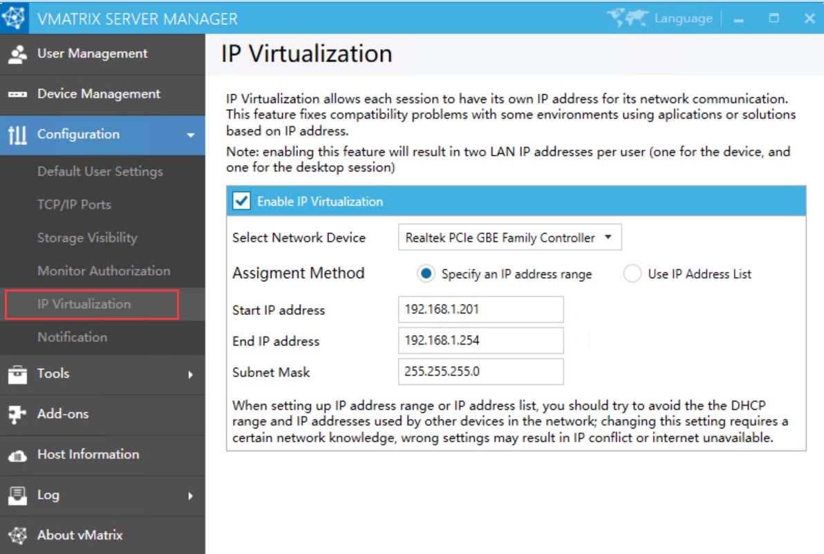 Virtualization Tools. Session enable разделитель. Vmatrix. 7 Days Server Manager. Select network